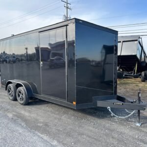 Covered Wagon 7 x 16 Enclosed Cargo Trailer – UTV Escape Door