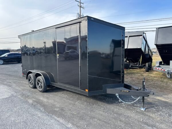 Covered Wagon 7 x 16 Enclosed Cargo Trailer – UTV Escape Door