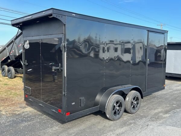 Covered Wagon 7 x 16 Enclosed Cargo Trailer – UTV Escape Door - Image 9