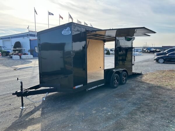 Covered Wagon 7 x 16 Enclosed Cargo Trailer – UTV Escape Door - Image 4