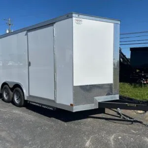 Covered Wagon 8.5 x 16 Enclosed Car Trailer – Spare Tire