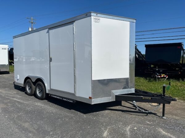 Covered Wagon 8.5 x 16 Enclosed Car Trailer – Spare Tire