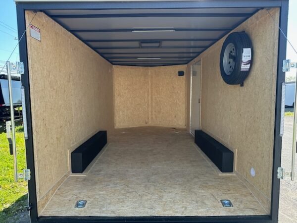 Covered Wagon 8.5 x 16 Enclosed Car Trailer – Spare Tire - Image 6