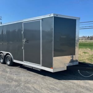 Covered Wagon 8.5 x 20 V-Nose Enclosed Car Trailer – 6″ Added Height