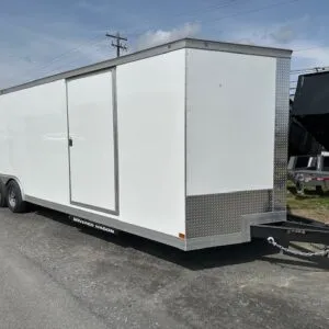 Covered Wagon 8.5 x 28 Enclosed Car Trailer – Ramp Door