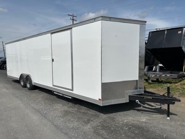 Covered Wagon 8.5 x 28 Enclosed Car Trailer – Ramp Door