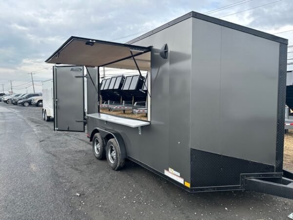 Formula 7.5 x 14 Enclosed Concession Trailer – Barn Doors - Image 11