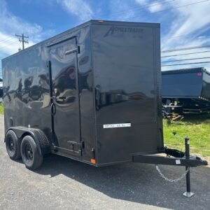 Homesteader 6 x 12 V-Nose Enclosed Cargo Trailer – Black Trim