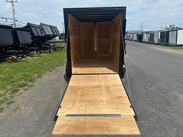 Homesteader 6 x 12 V-Nose Enclosed Cargo Trailer – Black Trim - Image 3