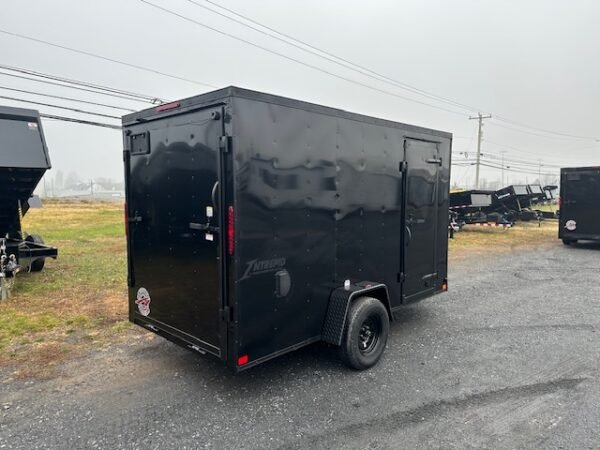 Homesteader 6 x 12 V-Nose Enclosed Trailer – Black Trim - Image 4