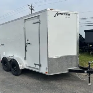 Homesteader 7 x 12 V-Nose Enclosed Cargo Trailer – Barn Doors