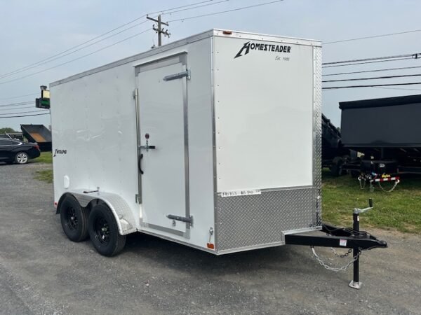 Homesteader 7 x 12 V-Nose Enclosed Cargo Trailer – Barn Doors