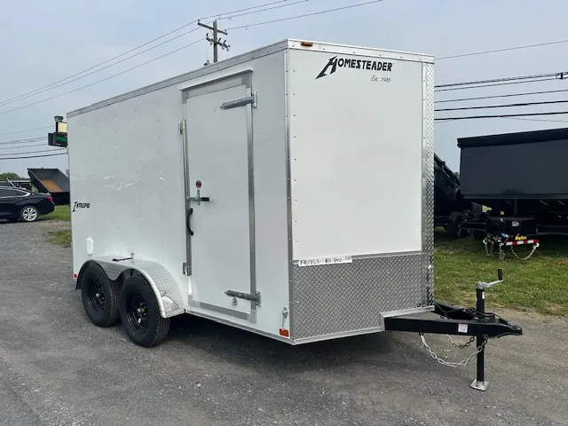 Homesteader 7 x 12 V-Nose Enclosed Cargo Trailer – Barn Doors