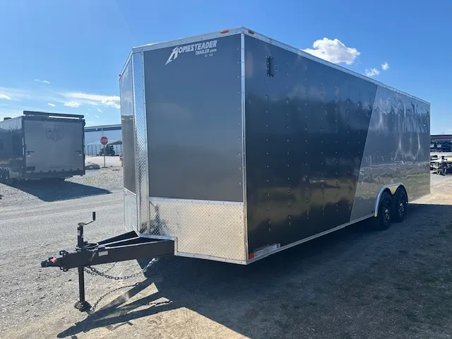 Homesteader 8.5 x 24 Enclosed V-Nose Car Trailer – Two Tone - Image 5