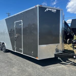 Homesteader 8.5 x 24 Enclosed V-Nose Car Trailer – Two Tone