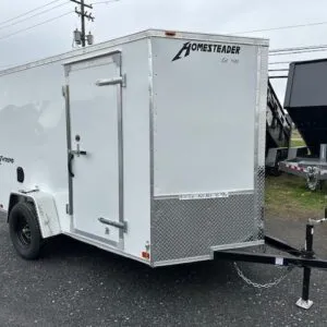 Homesteader 6×10 V-Nose Cargo Trailer – Ramp Door