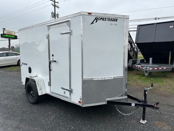 Homesteader 6×10 V-Nose Cargo Trailer – Ramp Door