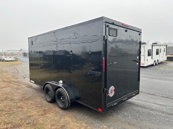 Homesteader 7 x 16 V-Nose Enclosed Cargo Trailer – Black Trim - Image 4