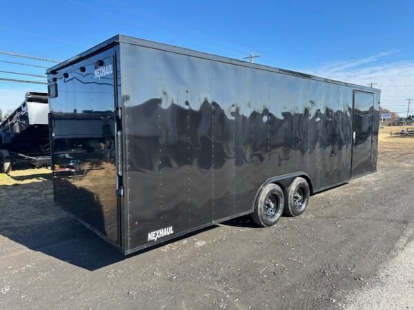 Nexhaul 8.5 x 24 V-Nose Enclosed Car Trailer- Black Trim - Image 4