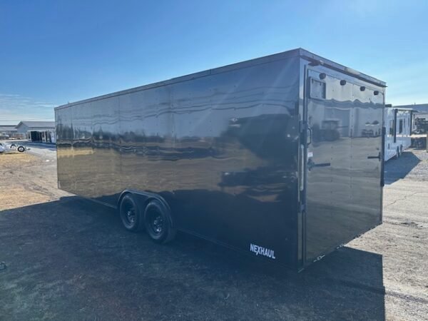 Nexhaul 8.5 x 24 V-Nose Enclosed Car Trailer- Black Trim - Image 7