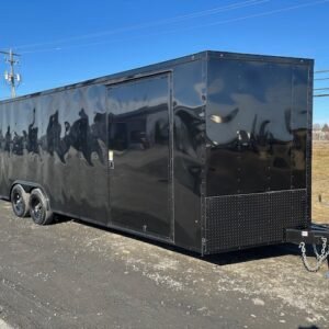 Nexhaul 8.5 x 24 V-Nose Enclosed Car Trailer- Black Trim