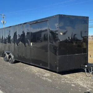 Nexhaul 8.5 x 24 V-Nose Enclosed Car Trailer- Black Trim