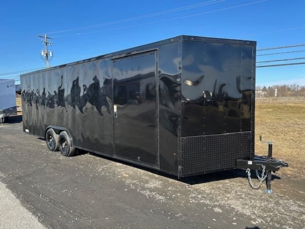 Nexhaul 8.5 x 24 V-Nose Enclosed Car Trailer- Black Trim