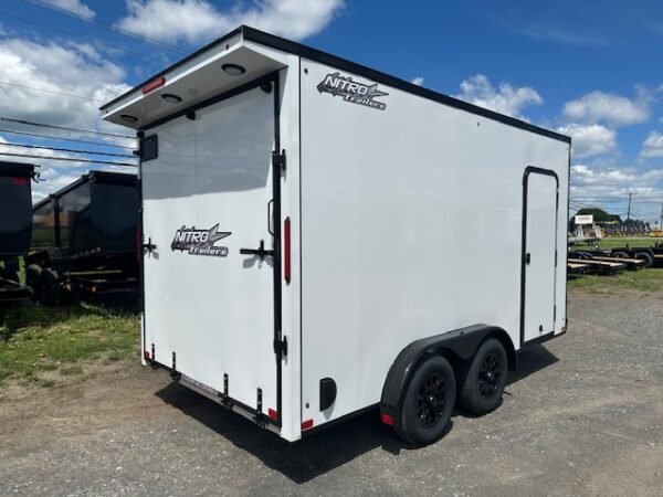 Nitro 7.5×14 V-Nose Enclosed Cargo Trailer- Black Trim - Image 4