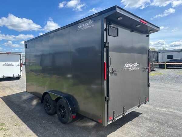 Nitro 7.5×16 V-Nose Enclosed Cargo Trailer- Black Trim - Image 7