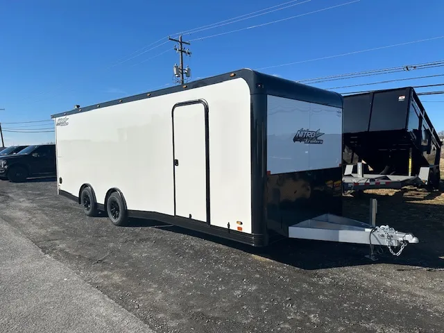 Nitro 8.5 x 24 Enclosed Aluminum Car Trailer- Black Trim