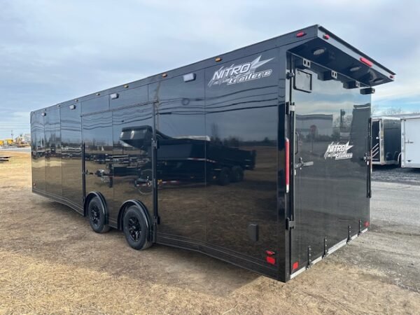 Nitro 8.5 x 28 Enclosed Aluminum Car Trailer- Black Trim - Image 7