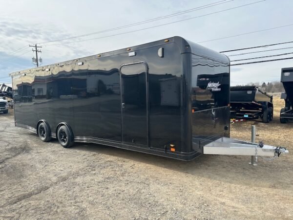 Nitro 8.5 x 28 Enclosed Aluminum Car Trailer- Black Trim