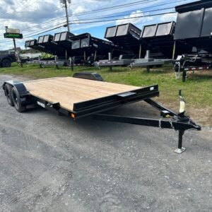 Premier 7 x 18 Wood Deck 7k Open Car Trailer – Slide Out Ramps