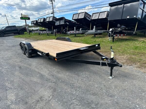 Premier 7 x 18 Wood Deck 7k Open Car Trailer – Slide Out Ramps