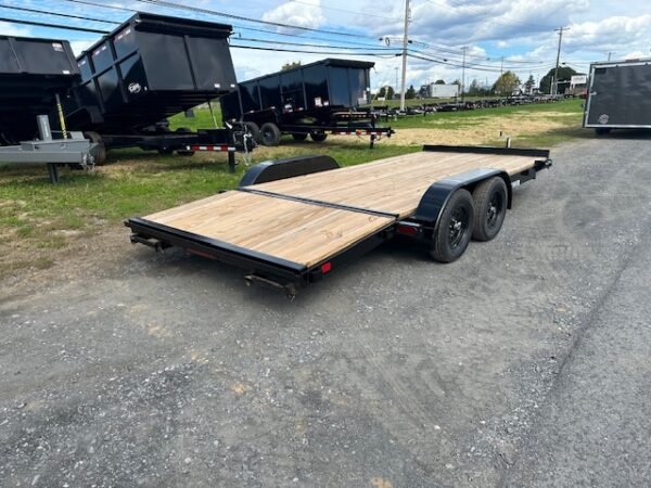 Premier 7 x 18 Wood Deck 7k Open Car Trailer – Slide Out Ramps - Image 8
