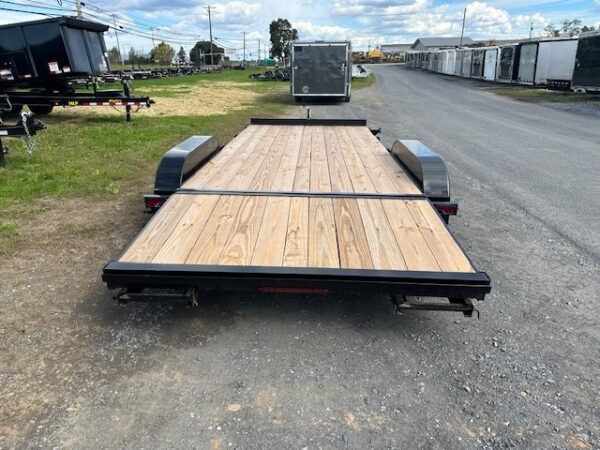 Premier 7 x 18 Wood Deck 7k Open Car Trailer – Slide Out Ramps - Image 3
