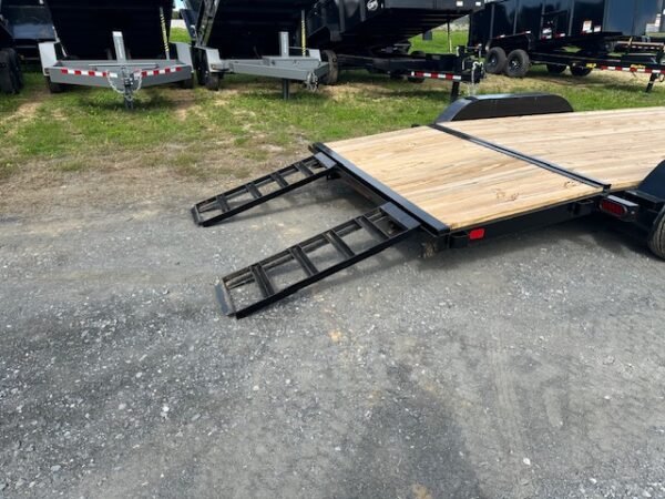 Premier 7 x 18 Wood Deck 7k Open Car Trailer – Slide Out Ramps - Image 4