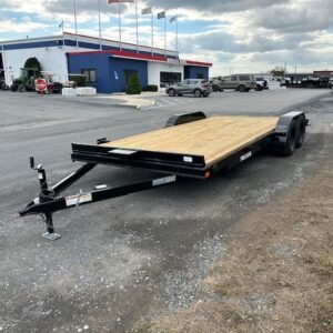 Premier 7 x 20 Wood Deck Open Car Trailer – Winch Plate