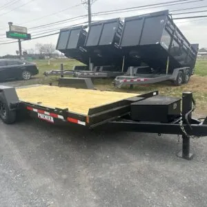 Premier 7 x 18 Equipment Trailer – Power Tilt