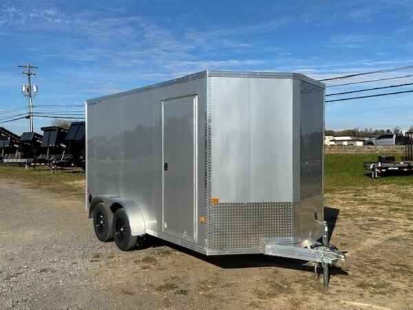Cargo Pro 7 x 14 V-Nose Aluminum Cargo Trailer – Ramp Door