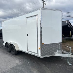 Cargo Pro 7 x 16 V-Nose Aluminum Cargo Trailer – Ramp Door