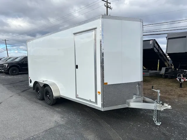 Cargo Pro 7 x 16 V-Nose Aluminum Cargo Trailer – Ramp Door