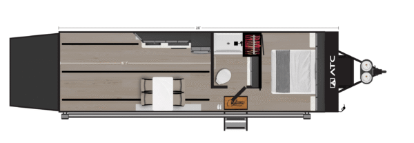 ATC 8.5 x 28 Aluminum Travel Trailer Toy Hauler – PLA 550 - Image 26