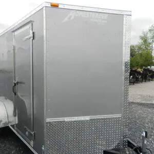 Homesteader 7 x 14 V-Nose Enclosed Cargo Trailer – Barn Doors