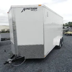 Homesteader 7 x 16 V-Nose Enclosed Cargo Trailer – Barn Doors