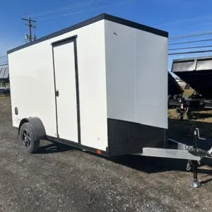 ATC 6 x 12 Aluminum Enclosed Cargo Trailer – Black Trim