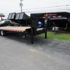 BWise 8 x 24 Gooseneck Deckover Equipment Trailer – Power Tilt