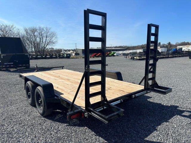 BWise 7 x 16 Low Profile LE Equipment Trailer – Ladder Ramps - Image 5