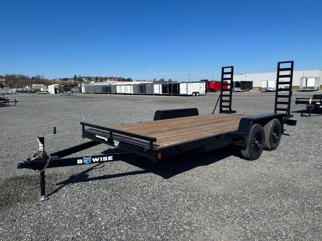 BWise 7 x 16 Low Profile LE Equipment Trailer – Ladder Ramps - Image 4