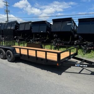 BWise 7 x 20 Low Profile Equipment Trailer – Landscape Ramp